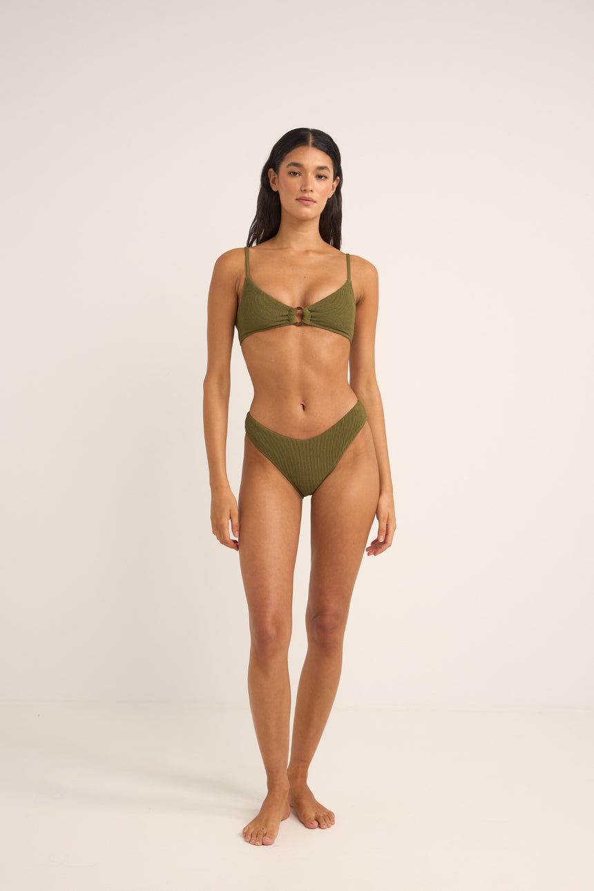 Isla Rib Ring Front Trilete - Damen Badeanzugoberteil