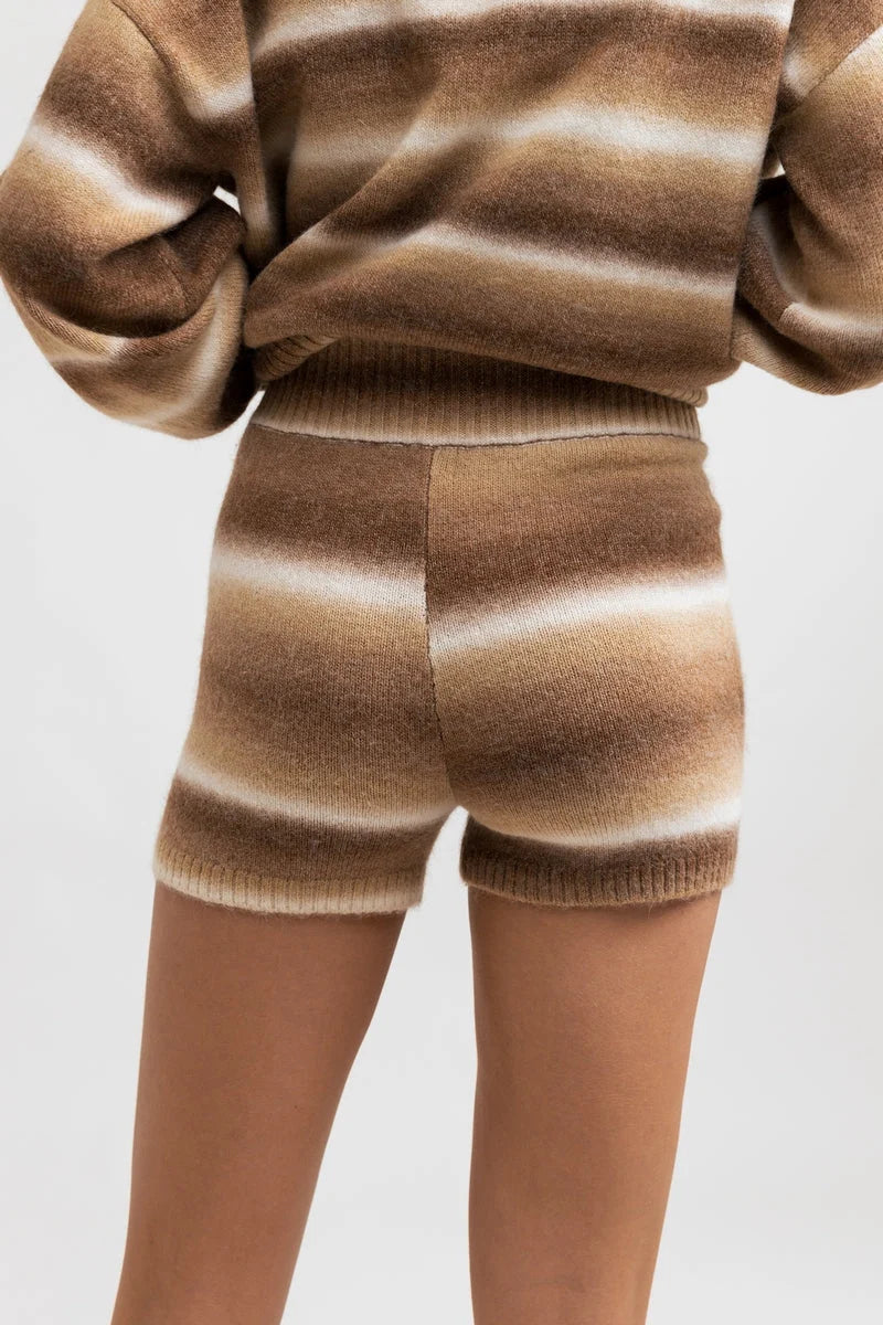 Yeni Stripe - Strickshorts Damen