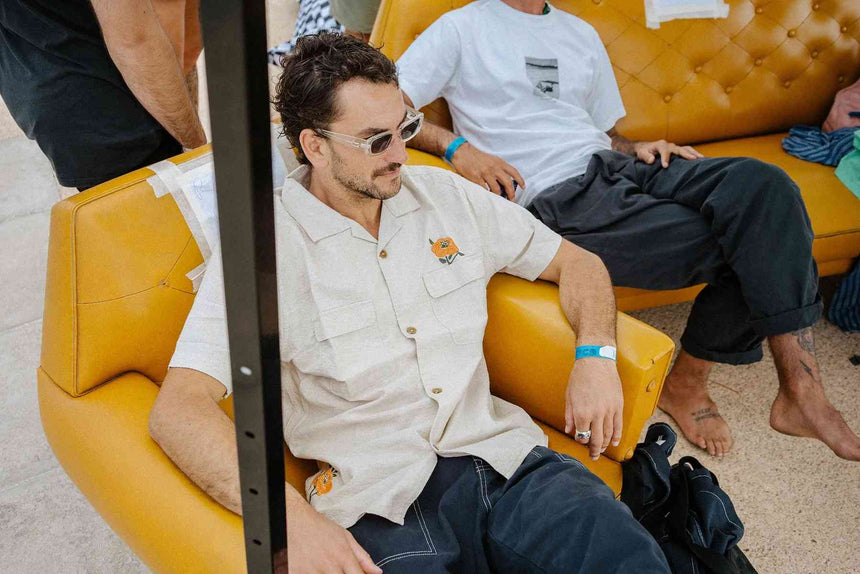 Embroidered Seersucker - S/S Chemise Homme