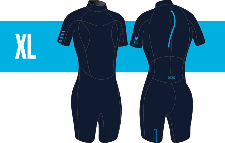 2/2 Stamiina - Zip Dos S/S Combinaison Shorty Surf FemmeShortyMdns