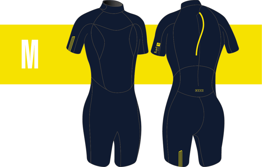 2/2 Stamiina - Zip Dos S/S Combinaison Shorty Surf FemmeShortyMdns