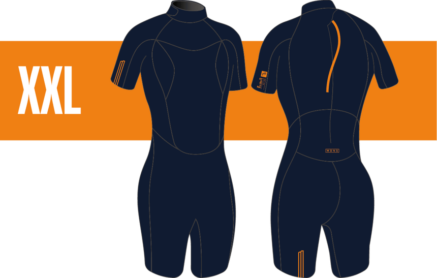 2/2 Stamiina - Zip Dos S/S Combinaison Shorty Surf FemmeShortyMdns