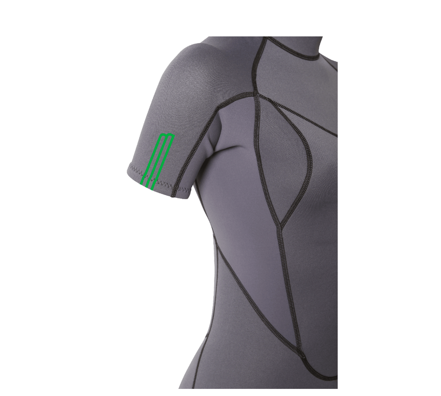 2/2 Stamiina - Zip Dos S/S Combinaison Shorty Surf FemmeShortyMdns