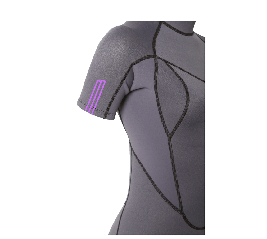 2/2 Stamiina - Zip Dos S/S Combinaison Shorty Surf FemmeShortyMdns