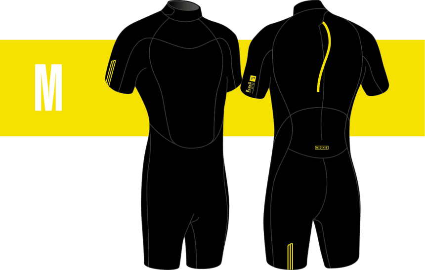 2/2 Stamiina - Zip Dos S/S Combinaison Shorty Surf HommeShortyMdns