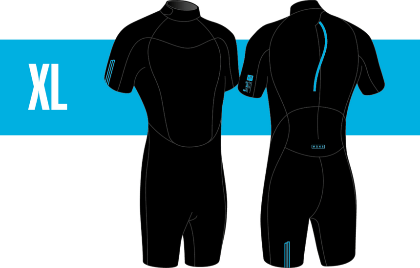 2/2 Stamiina - Zip Dos S/S Combinaison Shorty Surf HommeShortyMdns