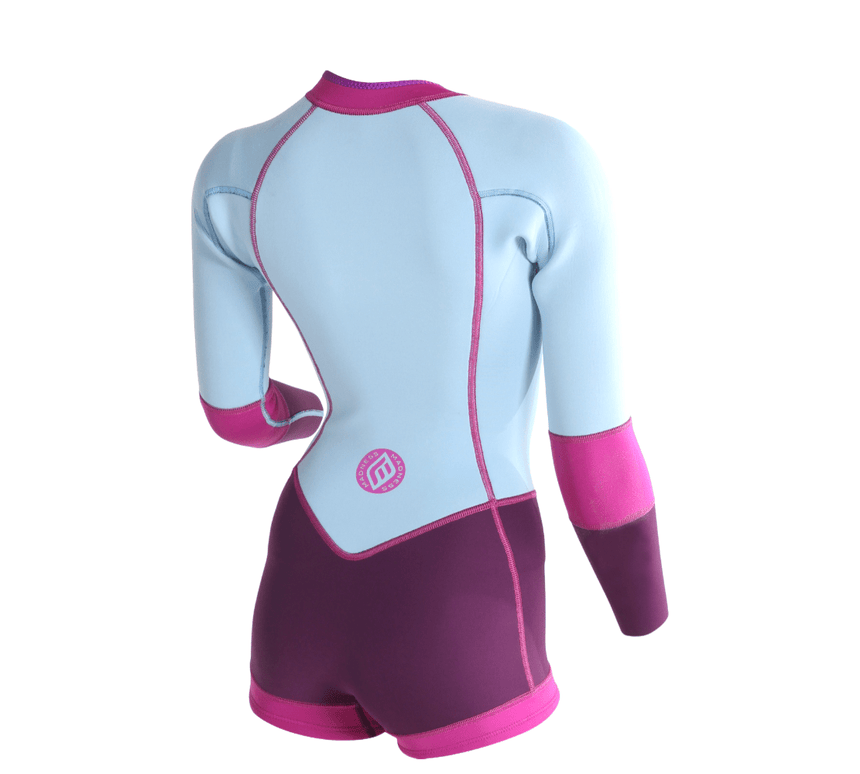 2/2 Unlimited -Zip Dos L/S Combinaison Shorty Surf FemmeShortyMdns
