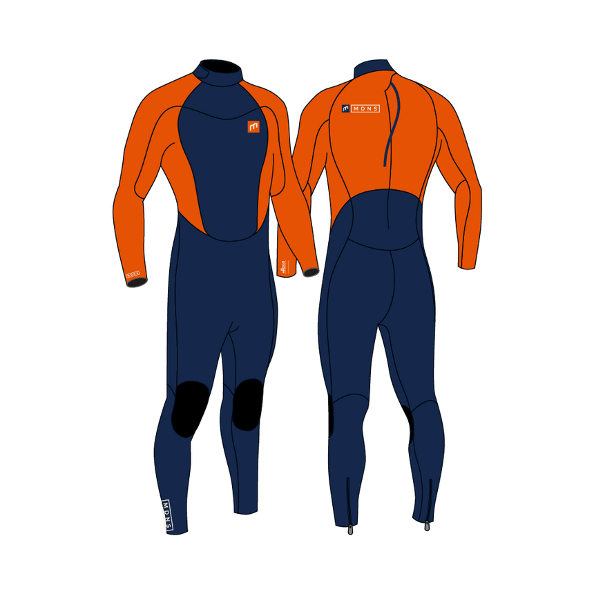 4/3 Pioneer - Zip Dos L/S Combinaison Surf GarçonSteamersMdns