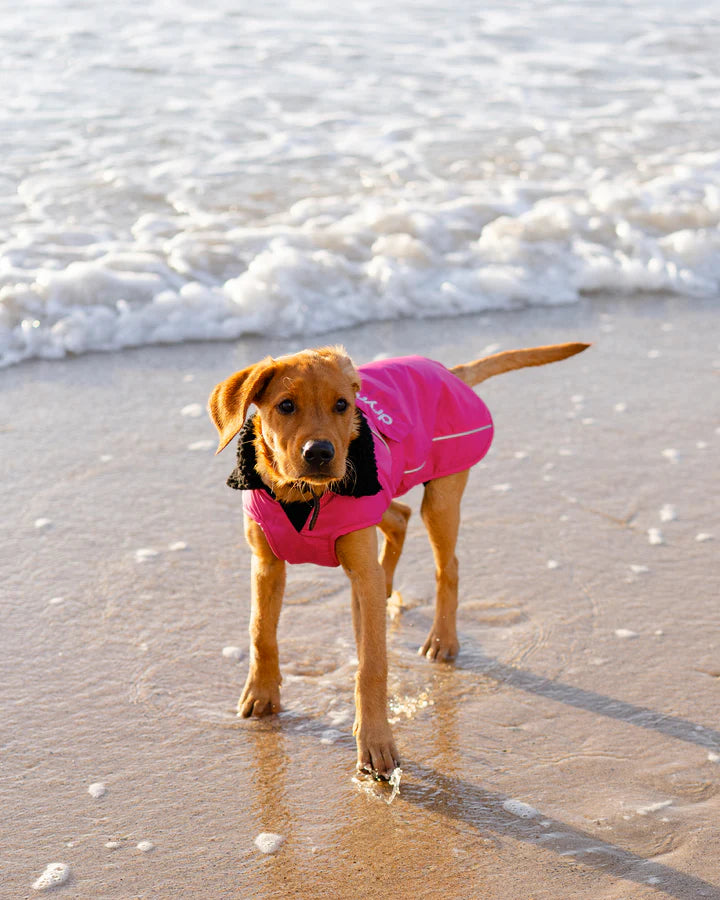 Dog Coat - Pink / Black Dog Jacket