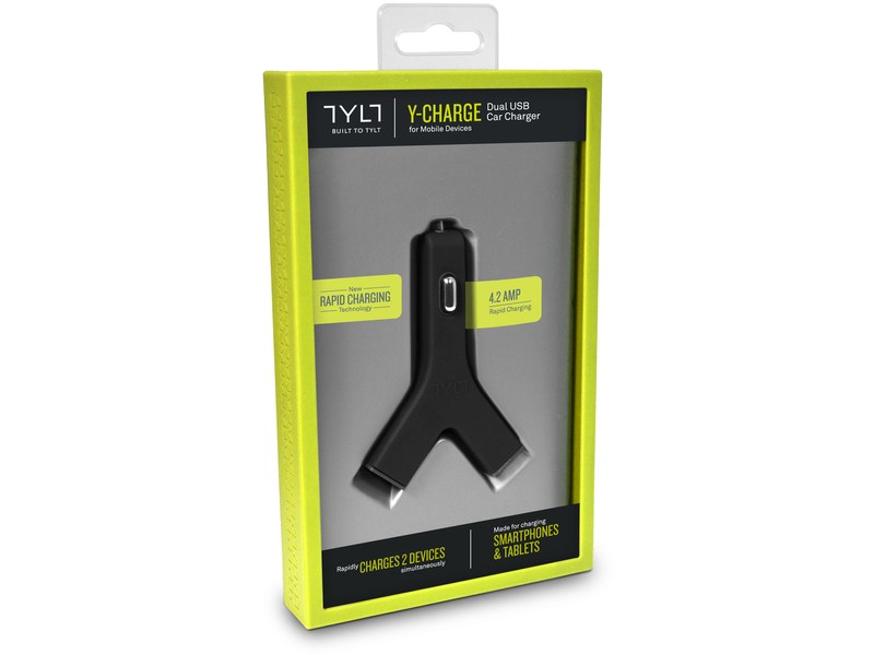 Y-CHARGE Caricabatterie da Auto USB 4.2 A Micro/USB