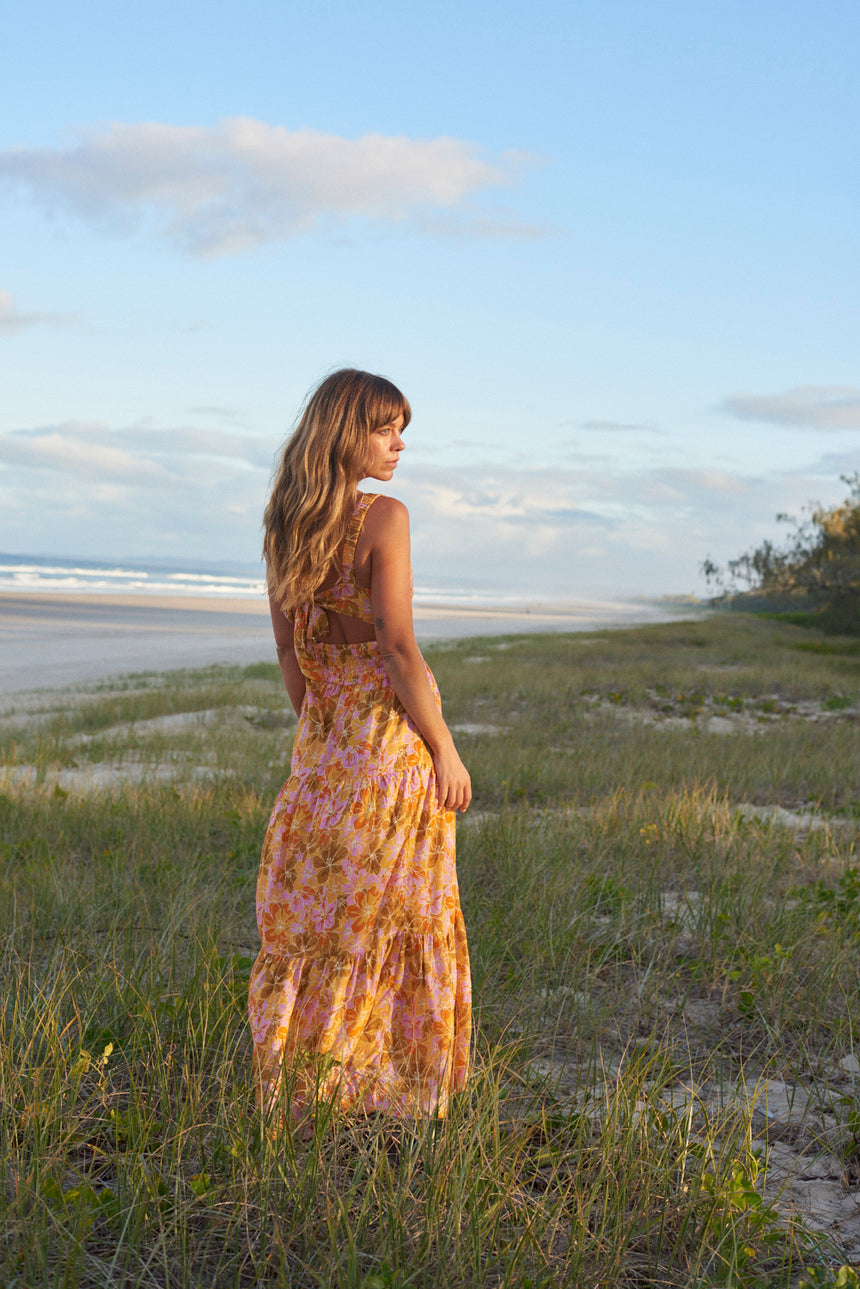 Mahana Floral Tiered - Robe Longue Femme
