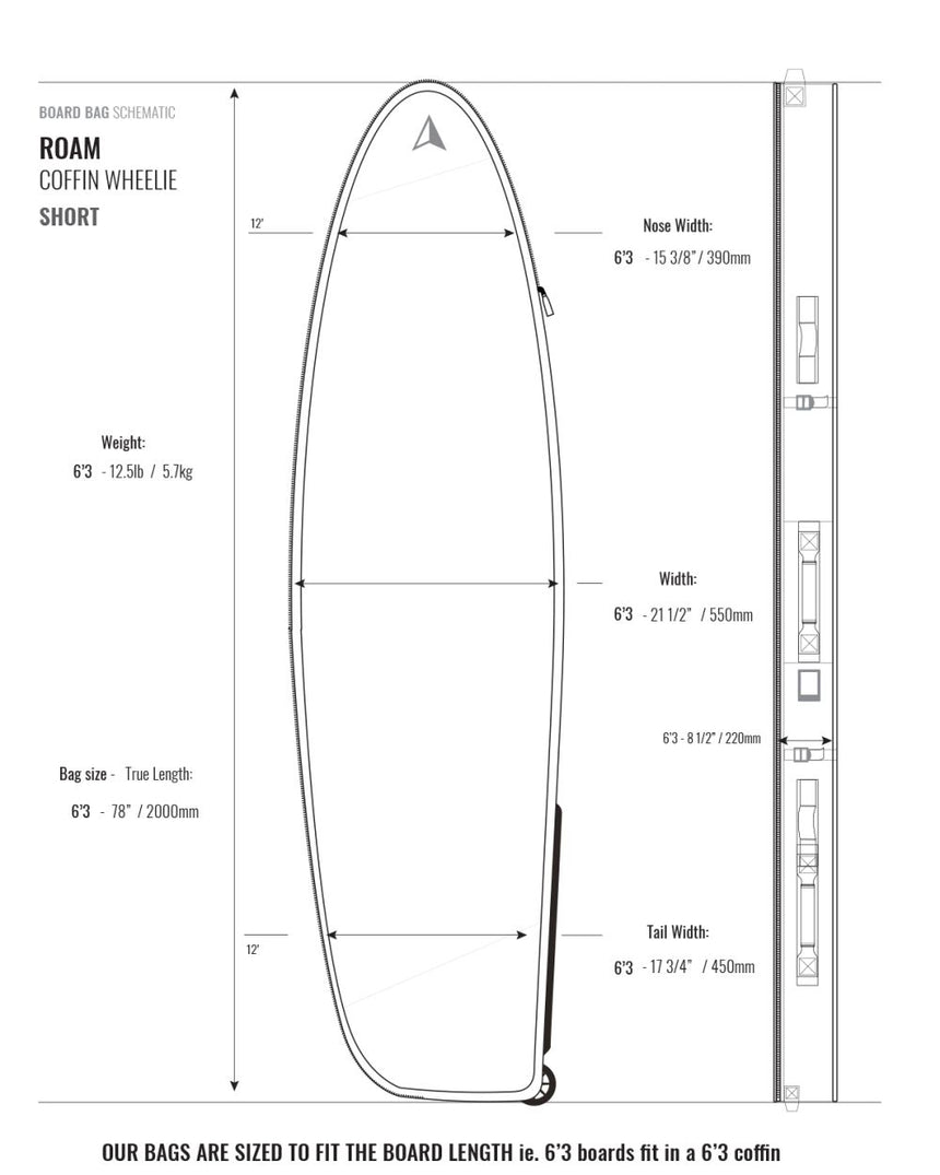 Coffin Wheelie 10Mm Travel Surfboard Bag