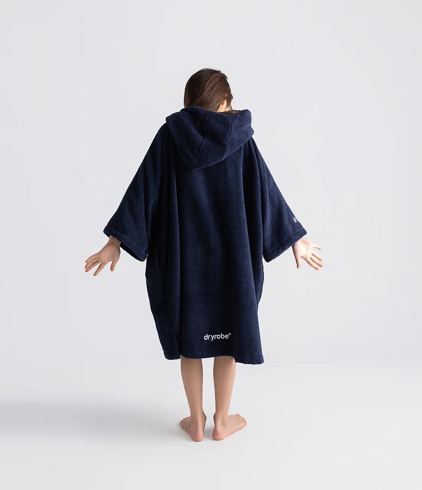 DRYROBE Manteau de serviette Bio KIDS Navy 10-13