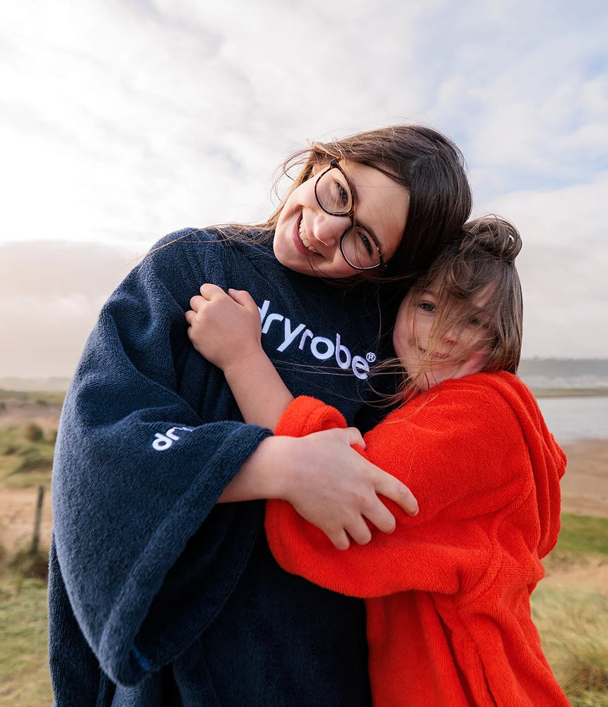 DRYROBE Manteau de serviette Bio KIDS Navy 10-13