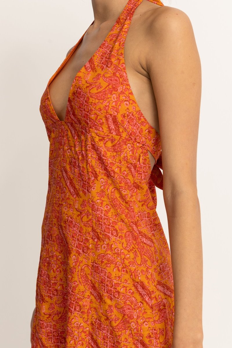 Adia Paisley Halter - Robe FemmeDressRhythm