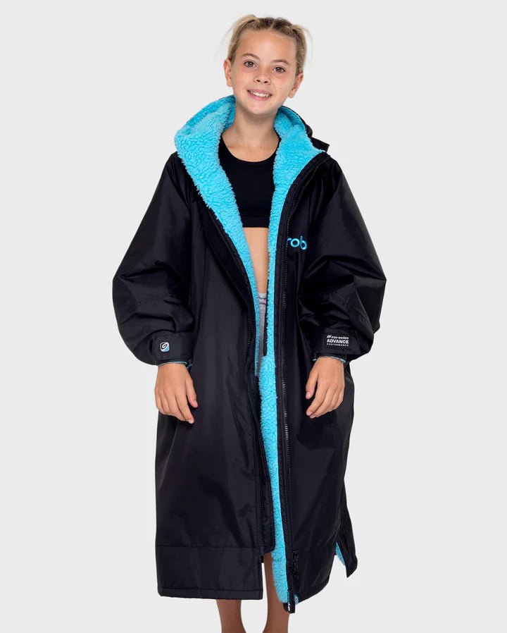 Advance Kids Changerobes - Poncho Impermeable Enfant Noir / BleuPonchosDryrobe