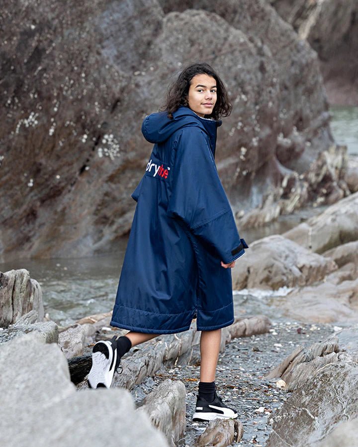 Advance Kids Changerobes - Poncho Impermeable Zippé Enfant Navy/GrisPonchosDryrobe