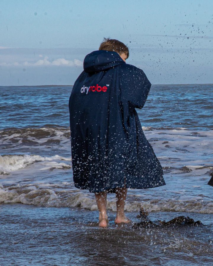 Advance Kids Changerobes - Poncho Impermeable Zippé Enfant Navy/GrisPonchosDryrobe