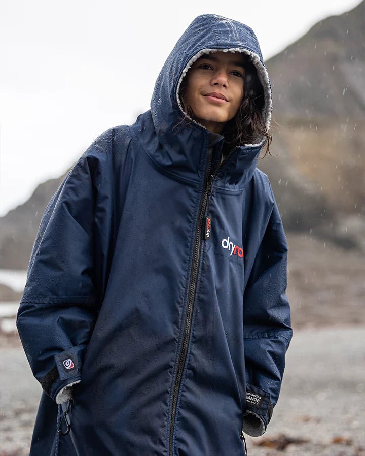Advance Kids Changerobes - Poncho Impermeable Zippé Enfant Navy/GrisPonchosDryrobe