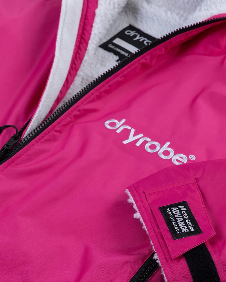 Advance Kids Changerobes - Poncho Impermeable Zippé Enfant Rose/GrisPonchosDryrobe