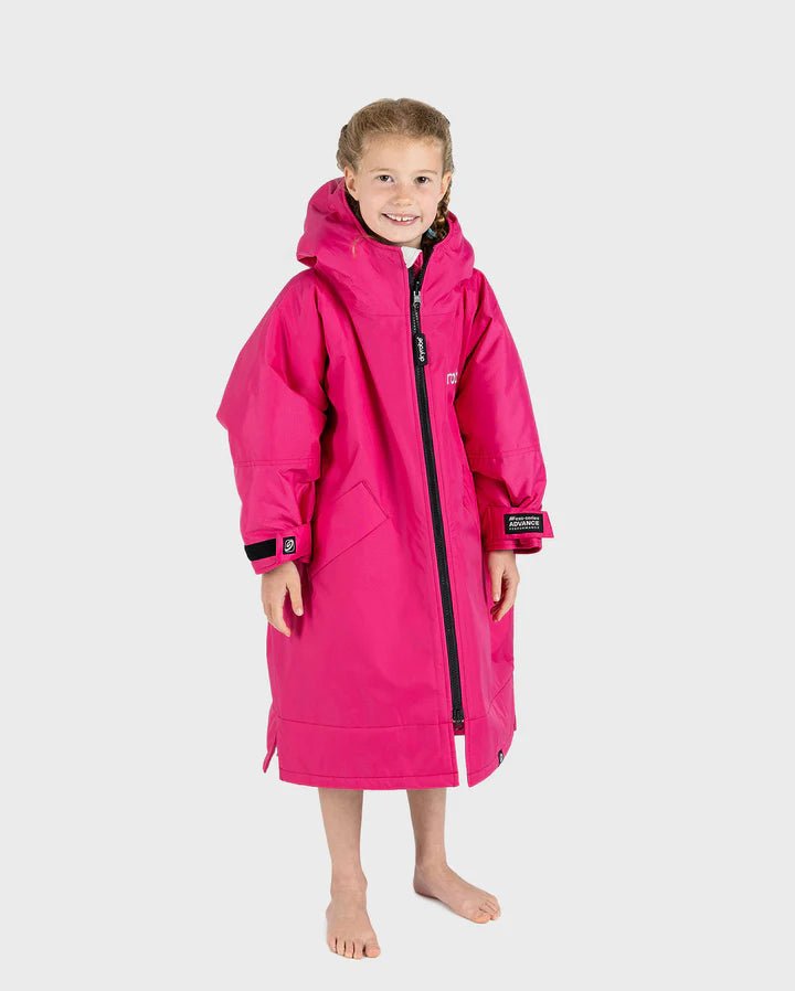 Advance Kids Changerobes - Poncho Impermeable Zippé Enfant Rose/GrisPonchosDryrobe