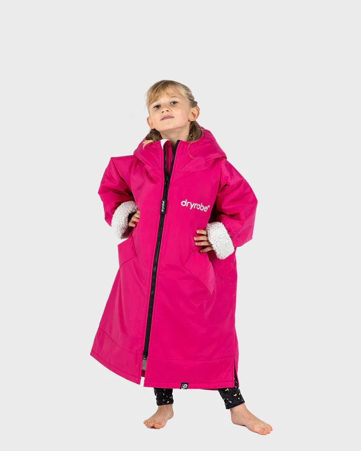 Advance Kids Changerobes - Poncho Impermeable Zippé Enfant Rose/GrisPonchosDryrobe