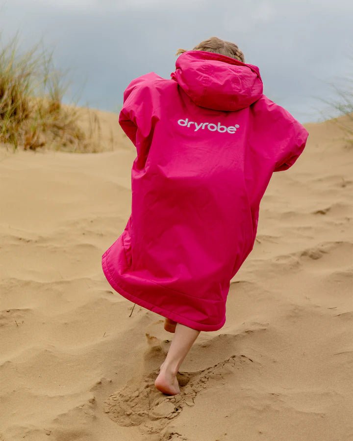 Advance Kids Changerobes - Poncho Impermeable Zippé Enfant Rose/GrisPonchosDryrobe