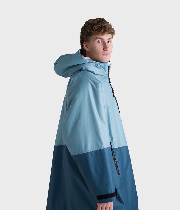 Advance - Poncho Impermeable Zippé Adulte Manches Longues Bleu / GrisPonchosDryrobe