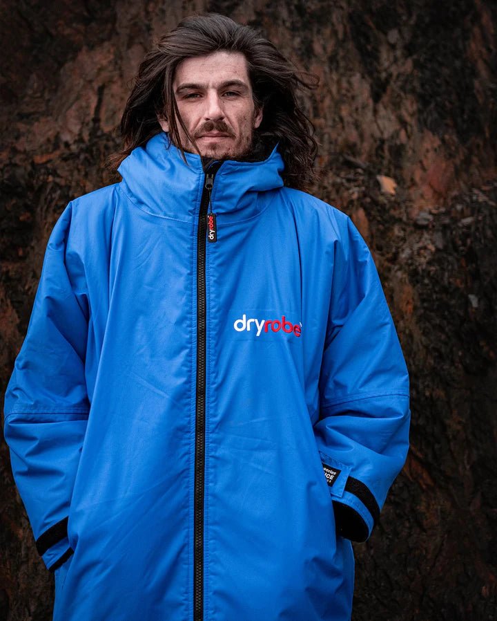 Advance - Poncho Impermeable Zippé Adulte Manches Longues Bleu / NoirPonchosDryrobe