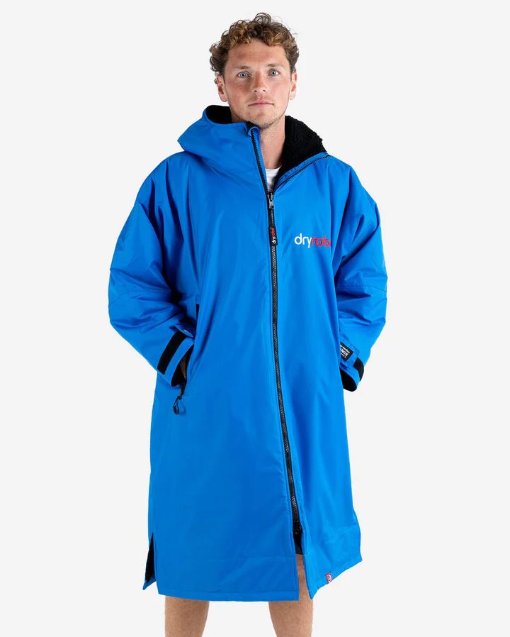 Advance - Poncho Impermeable Zippé Adulte Manches Longues Bleu / NoirPonchosDryrobe