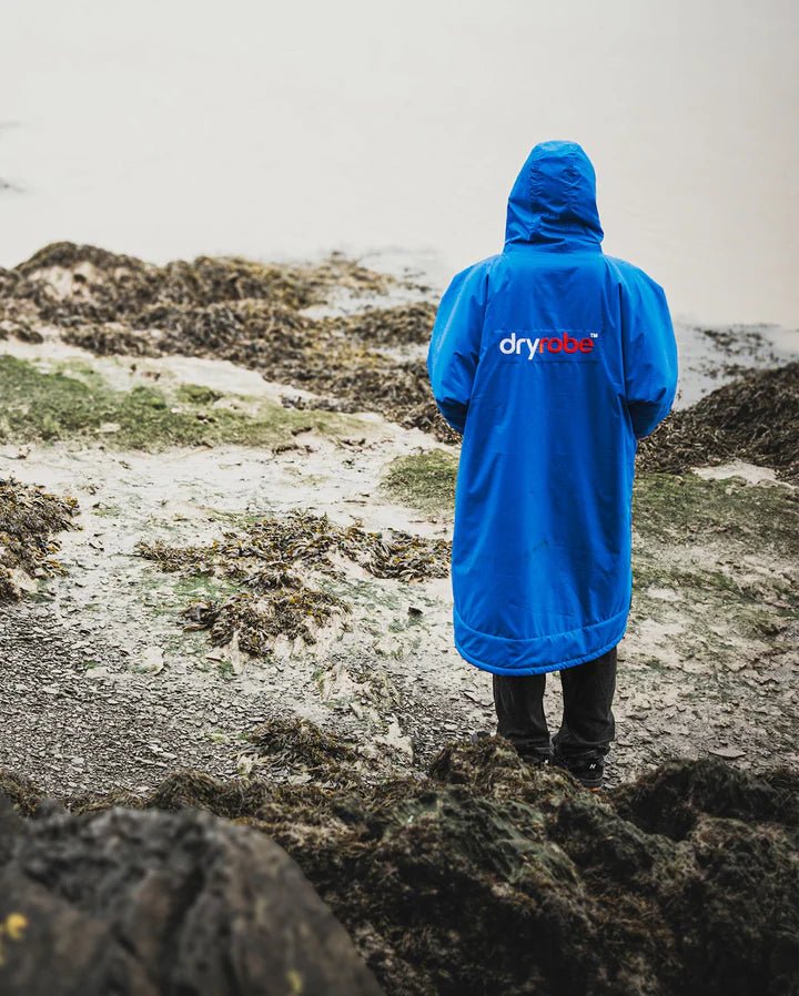 Advance - Poncho Impermeable Zippé Adulte Manches Longues Bleu / NoirPonchosDryrobe