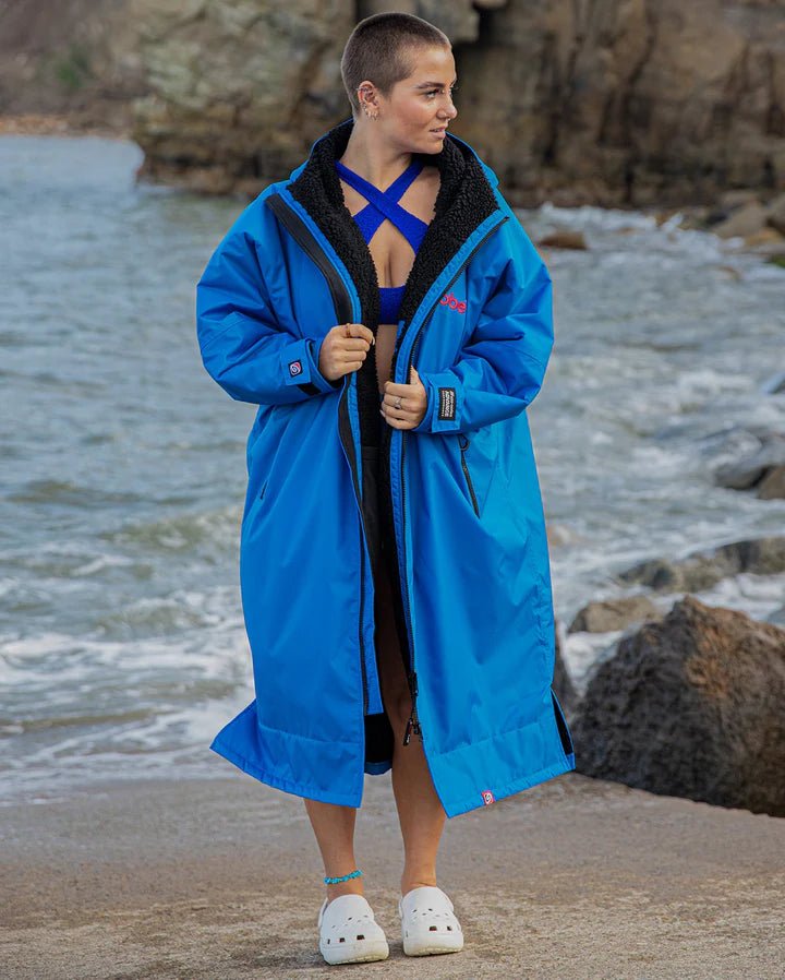 Advance - Poncho Impermeable Zippé Adulte Manches Longues Bleu / NoirPonchosDryrobe