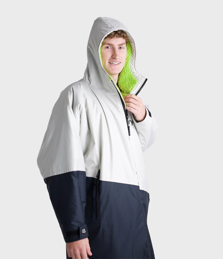 Advance - Poncho Impermeable Zippé Adulte Manches Longues Gris/CitronPonchosDryrobe