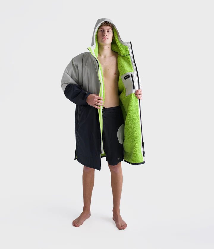 Advance - Poncho Impermeable Zippé Adulte Manches Longues Gris/CitronPonchosDryrobe