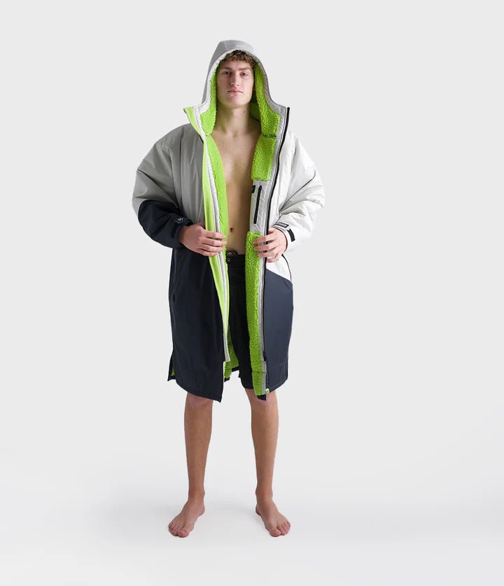 Advance - Poncho Impermeable Zippé Adulte Manches Longues Gris/CitronPonchosDryrobe