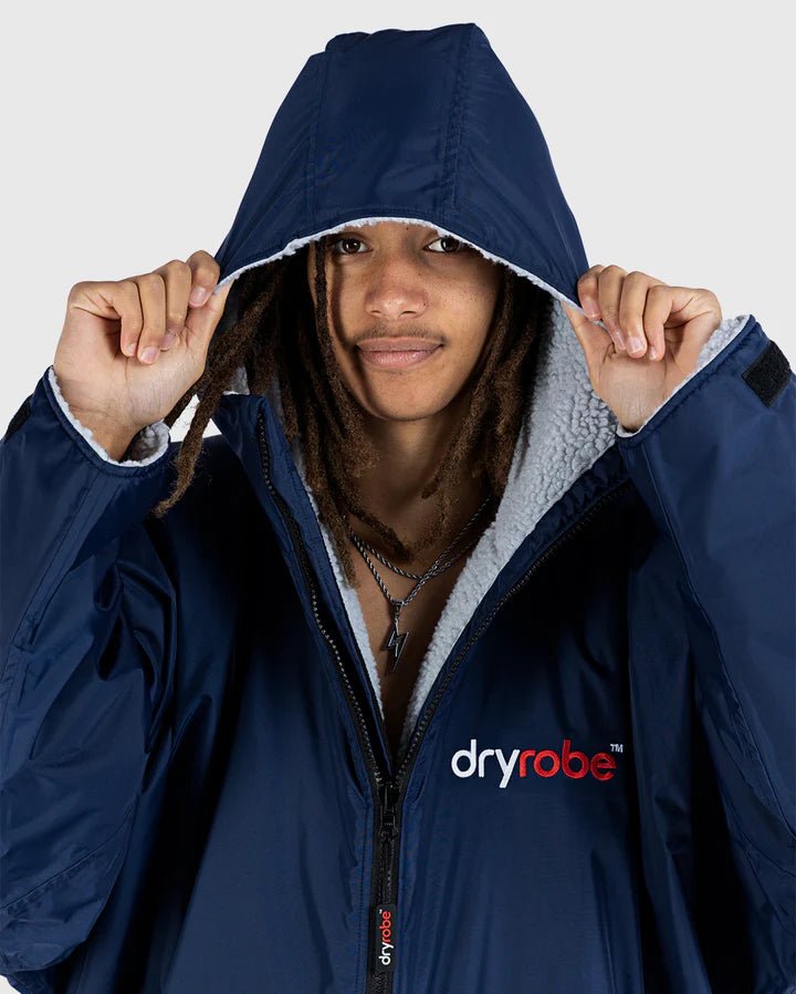 Advance - Poncho Impermeable Zippé Adulte Manches Longues Navy / GrisPonchosDryrobe