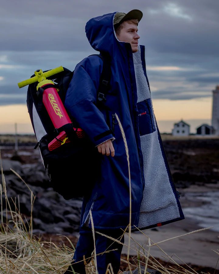 Advance - Poncho Impermeable Zippé Adulte Manches Longues Navy / GrisPonchosDryrobe