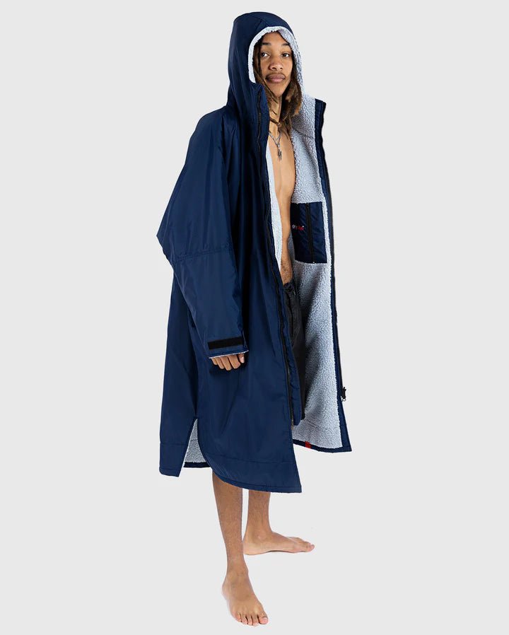 Advance - Poncho Impermeable Zippé Adulte Manches Longues Navy / GrisPonchosDryrobe
