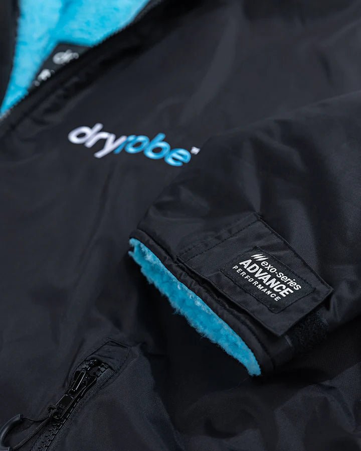 Advance - Poncho Impermeable Zippé Adulte Manches Longues Noir / BleuPonchosDryrobe