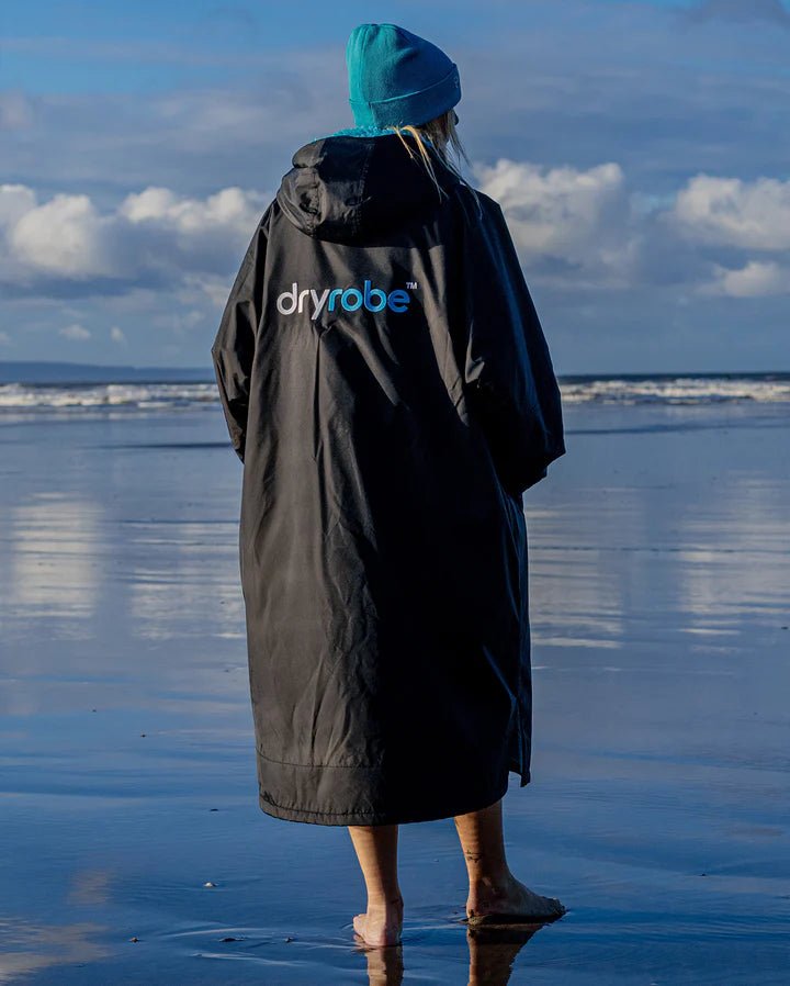 Advance - Poncho Impermeable Zippé Adulte Manches Longues Noir / BleuPonchosDryrobe