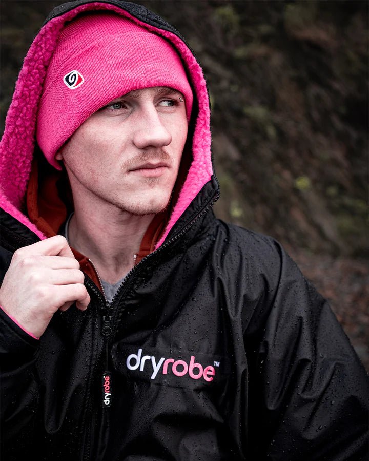 Advance - Poncho Impermeable Zippé Adulte Manches Longues Noir / RosePonchosDryrobe