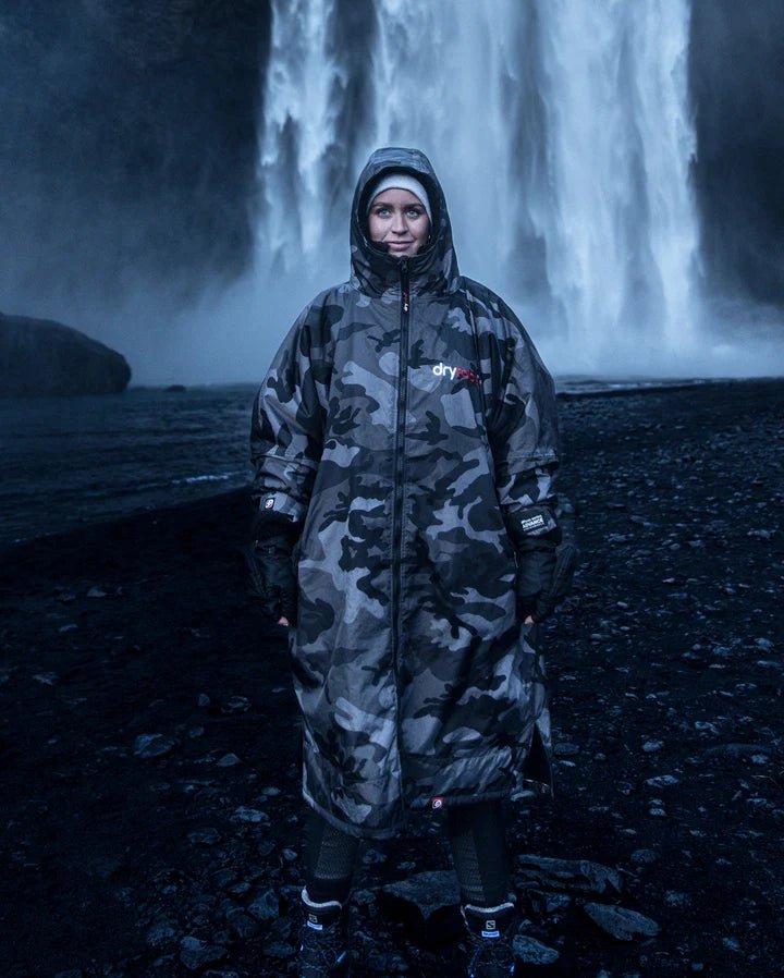 Advance - Poncho Impermeable Zippé Adulte Manches Longues Noir/CamoPonchosDryrobe