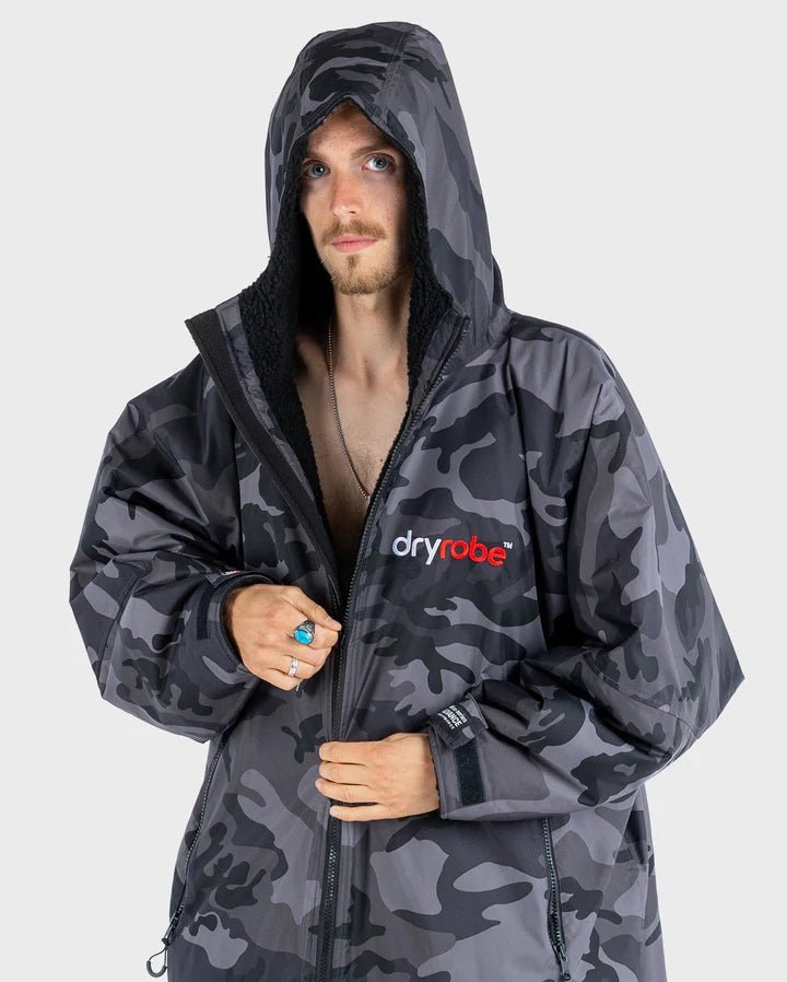 Advance - Poncho Impermeable Zippé Adulte Manches Longues Noir/CamoPonchosDryrobe