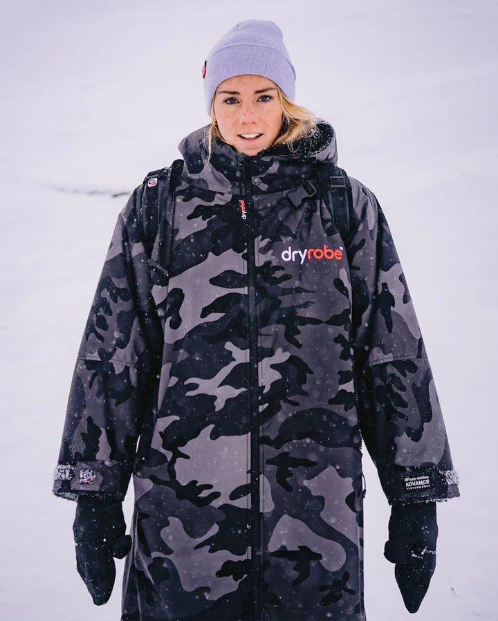 Advance - Poncho Impermeable Zippé Adulte Manches Longues Noir/CamoPonchosDryrobe