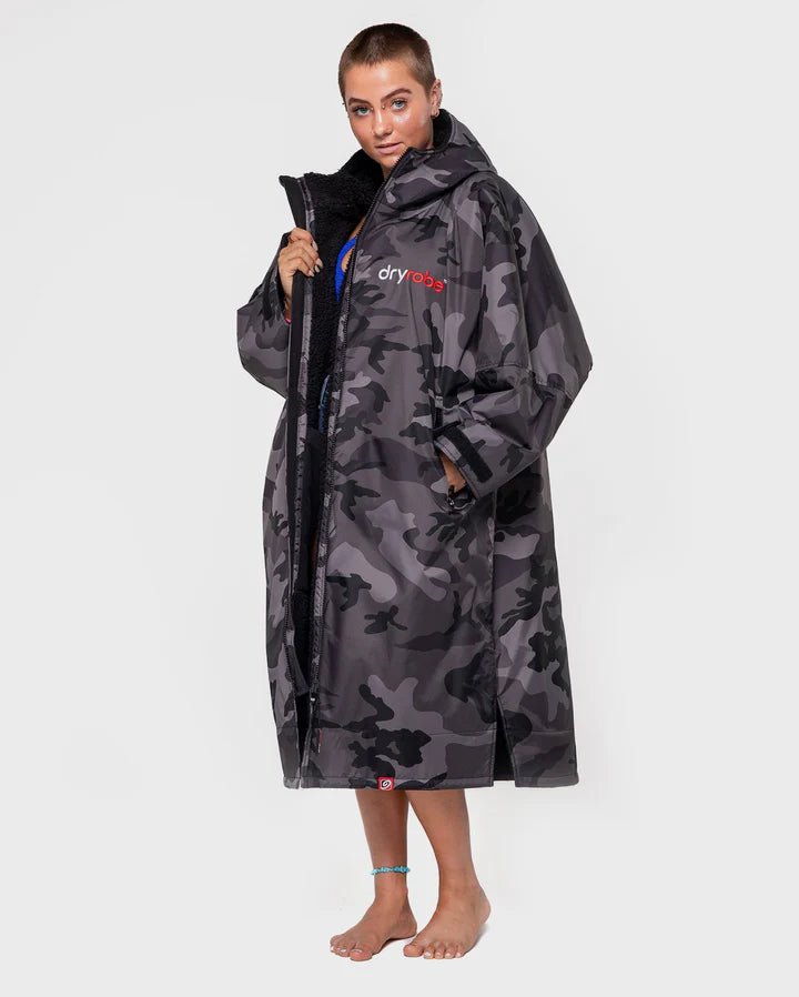 Advance - Poncho Impermeable Zippé Adulte Manches Longues Noir/CamoPonchosDryrobe