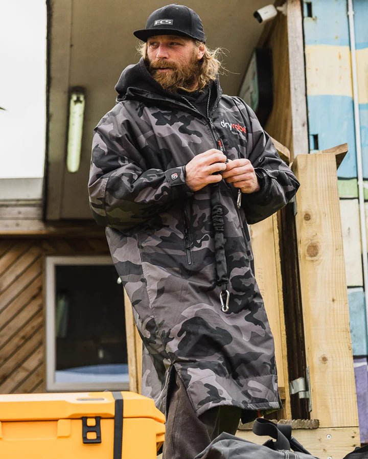 Advance - Poncho Impermeable Zippé Adulte Manches Longues Noir/CamoPonchosDryrobe