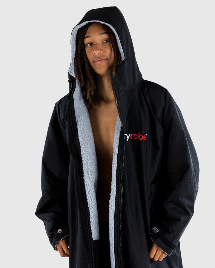 Advance - Poncho Impermeable Zippé Adulte Manches Longues Noir/GrisPonchosDryrobe