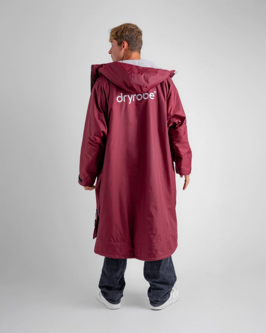 Advance - Poncho Impermeable Zippé Adulte Manches Longues Rouge / GrisPonchosDryrobe
