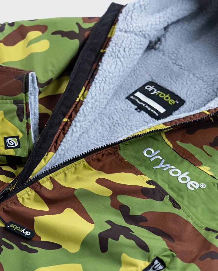Advance - Poncho Impermeable Zippé Adulte Manches Longues Vert CamoPonchosDryrobe