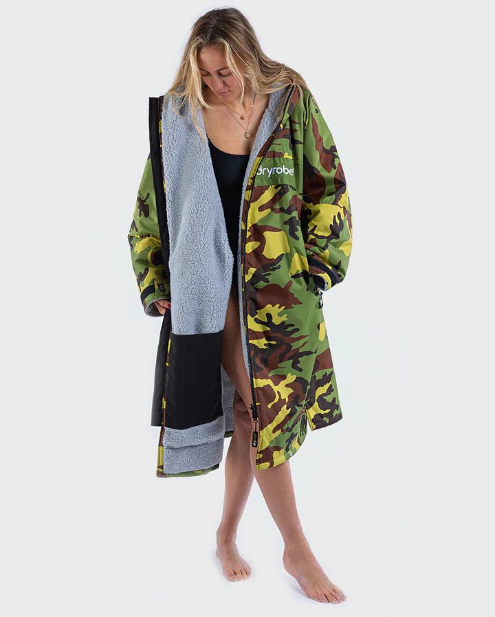Advance - Poncho Impermeable Zippé Adulte Manches Longues Vert CamoPonchosDryrobe